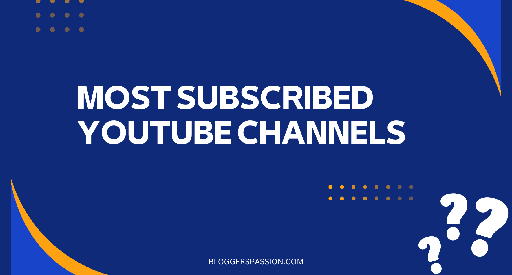 Most subscribed youtube channels