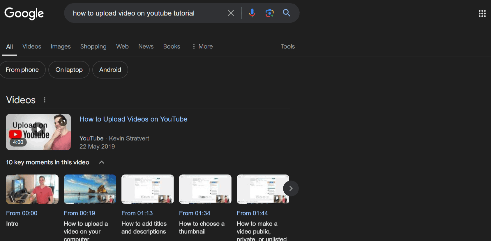 Video Google Snippet