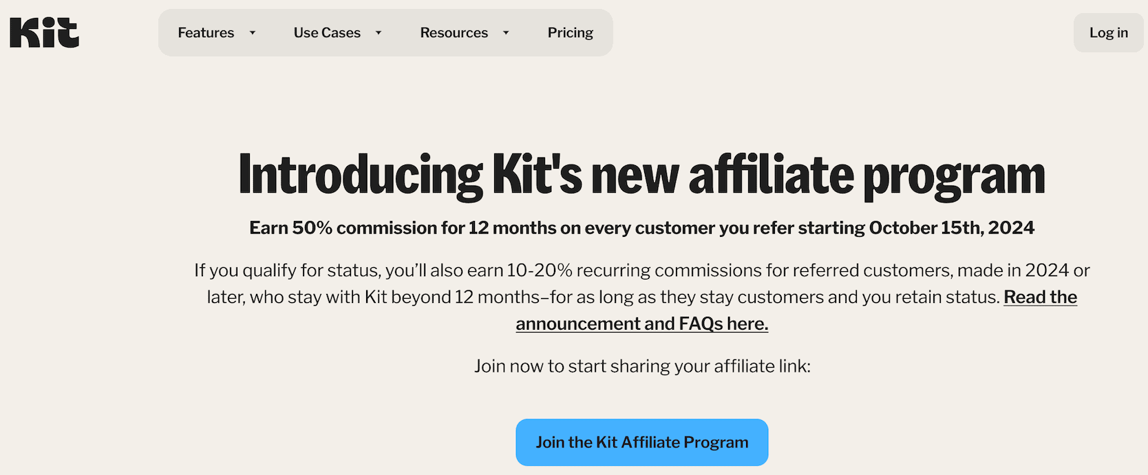 Kit affiliate program