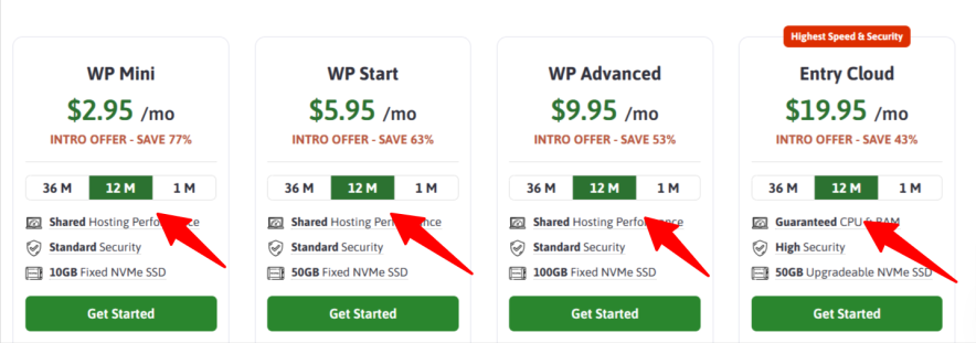 Step 2 Pick Your Preferred Hosting Plan